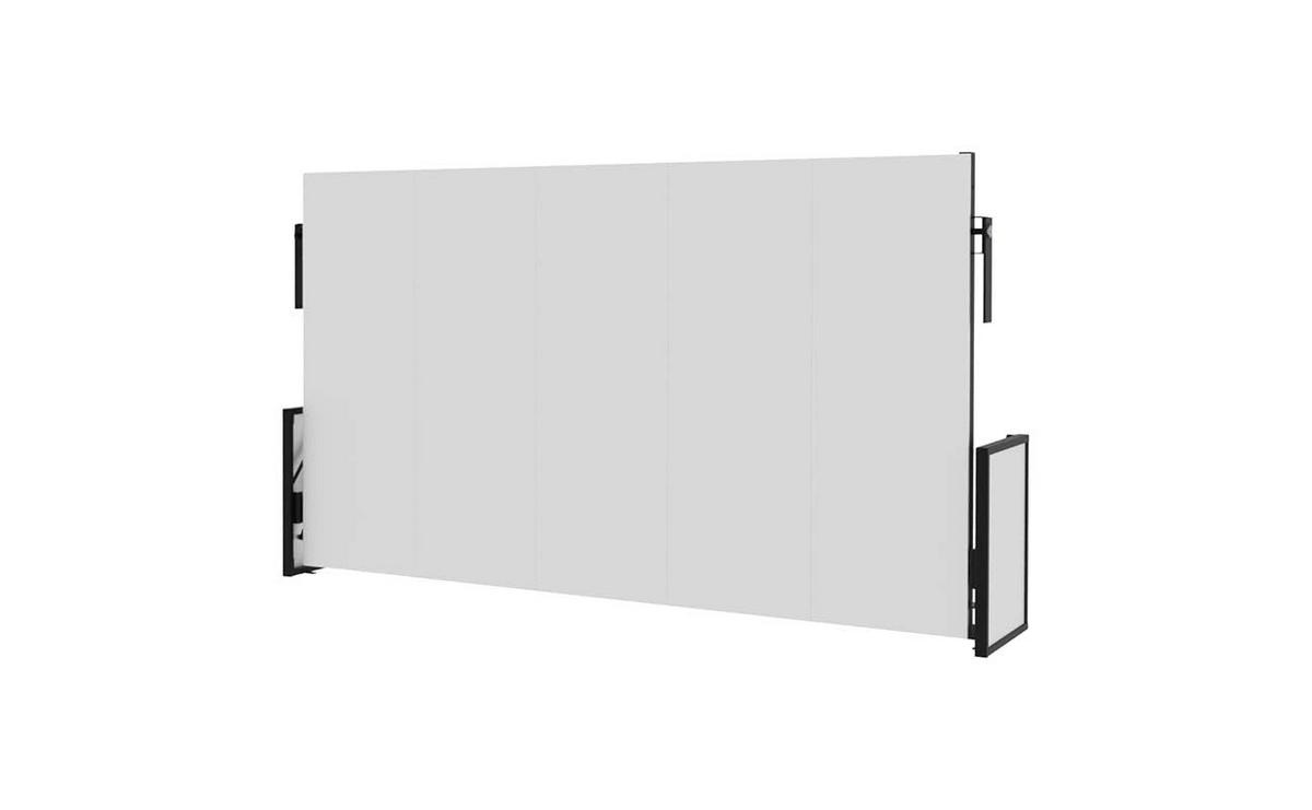 SCHRANKBETT Morphy Studio Modulares SizeFlex- und TypeFlex-System - 120x190, Horizontal - Schwarz, Metall (190/120cm) - WallBedKing