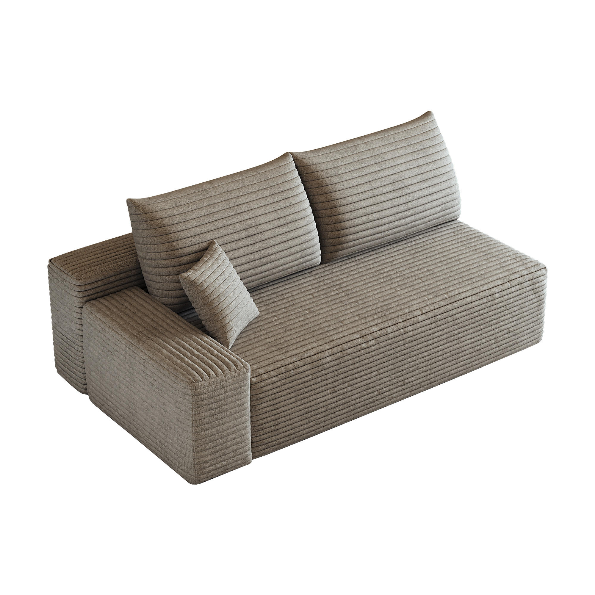 SOFAELEMENT DE-34721 linke Chaiselongue Kamel - Sandfarben, Textil (95/83/175cm) - ComfortXL