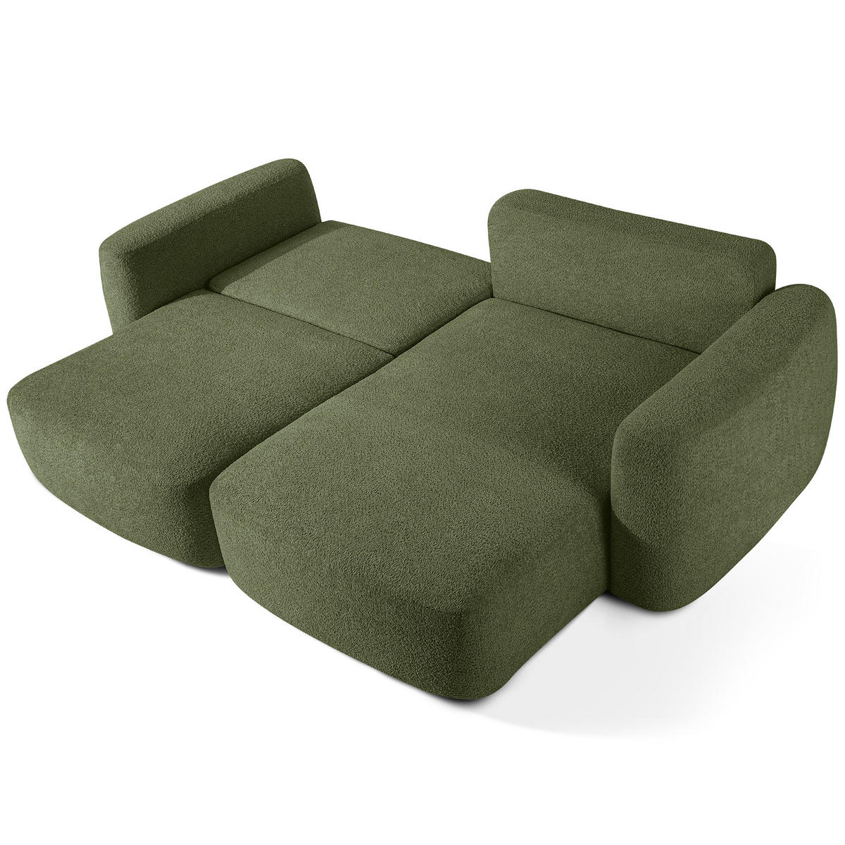 ECKSOFA rechts ELOSA - Olivgrün, Holz/Textil (245/165cm) - KONSIMO®