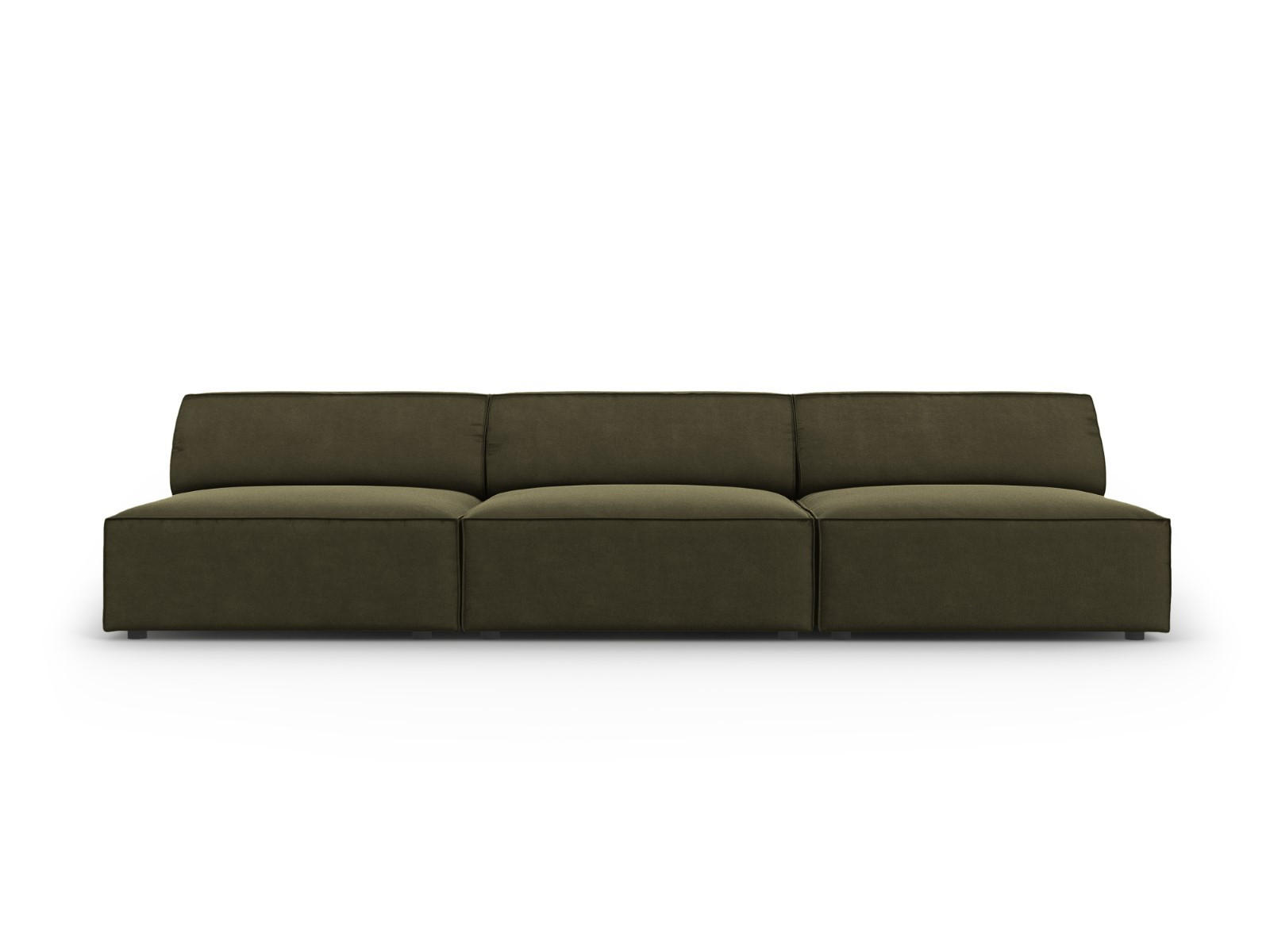 SOFA Jodie aus Samt grün 3 Sitzplätze - Grün, Textil (240/70/102cm) - Micadoni