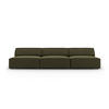 SOFA Jodie aus Samt grün 3 Sitzplätze - Grün, Textil (240/70/102cm) - Micadoni