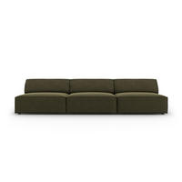 SOFA Jodie aus Samt grün 3 Sitzplätze - Grün, Textil (240/70/102cm) - Micadoni