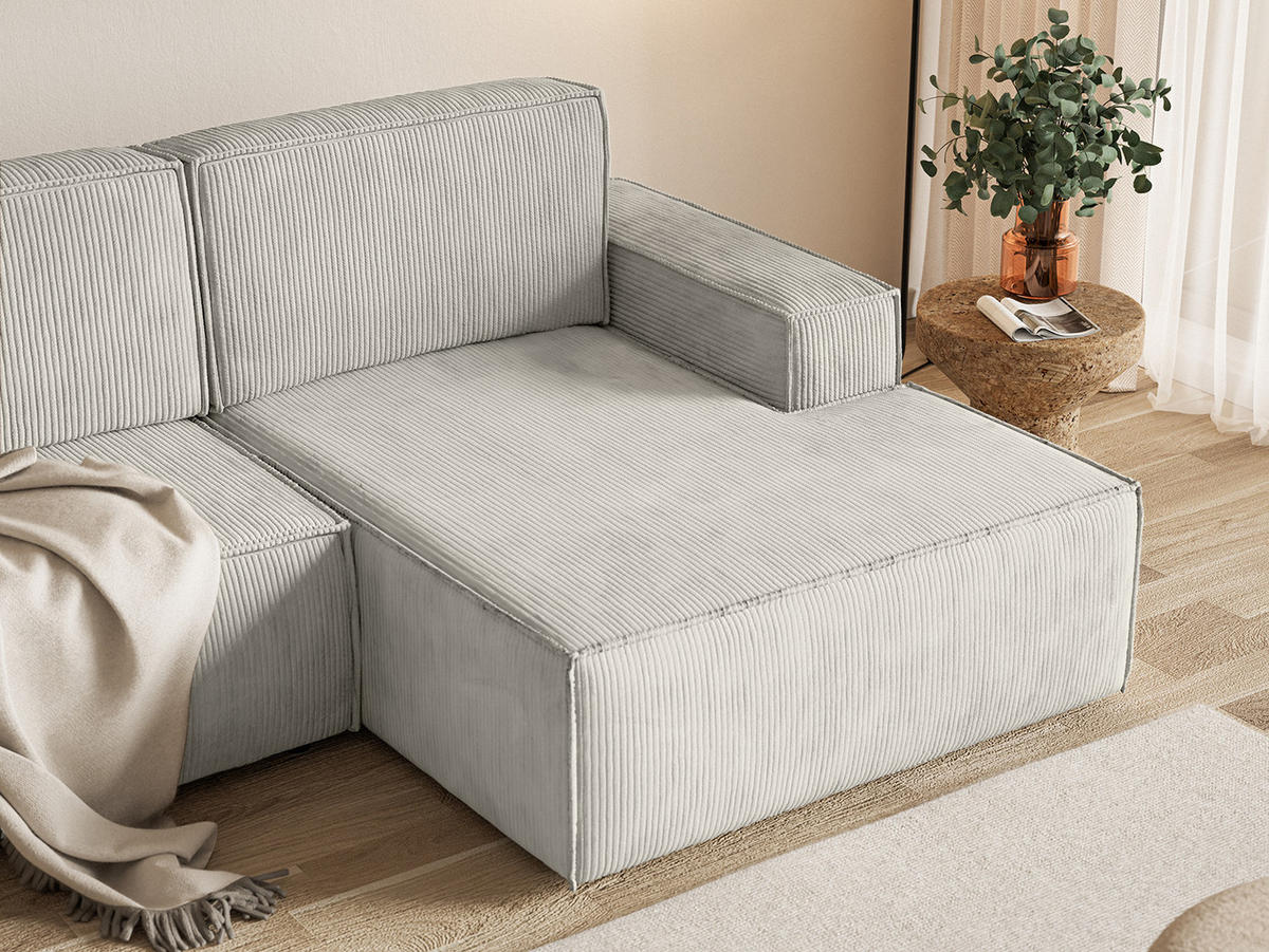 ECKSOFA KOKKO MINI mit Schlaffunktion, Weiß - Weiß, Textil (240/167cm) - Fedve