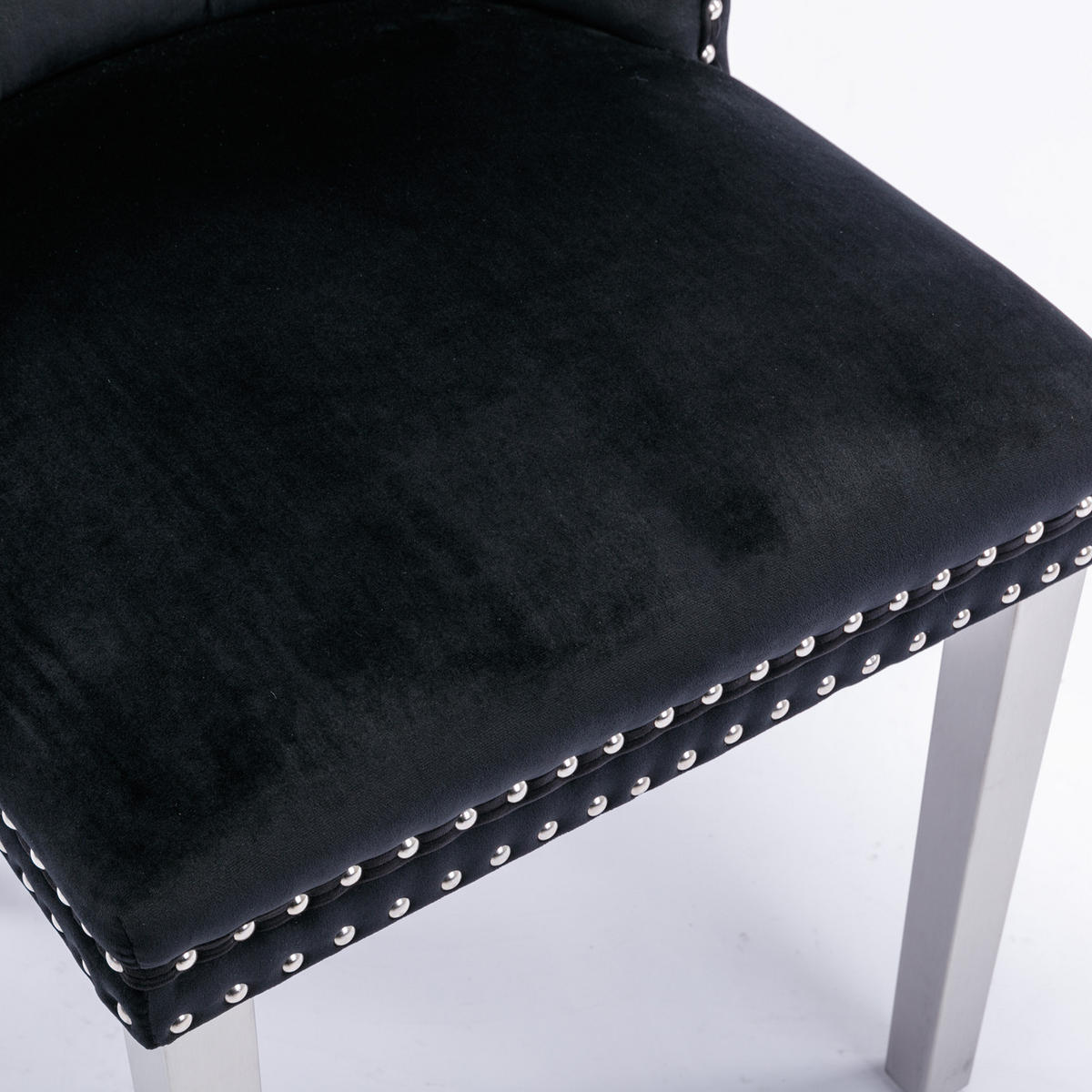 STUHL-SET DE-36289 2 Stück mit verchromten Beinen Schwarz - Schwarz, Holz (50/95/65cm) - ComfortXL