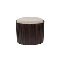 SITZHOCKER Bay Mit Stauraum Organisch Geformt - Beige/Braun, Holz (52/39/50cm) - Dutchbone