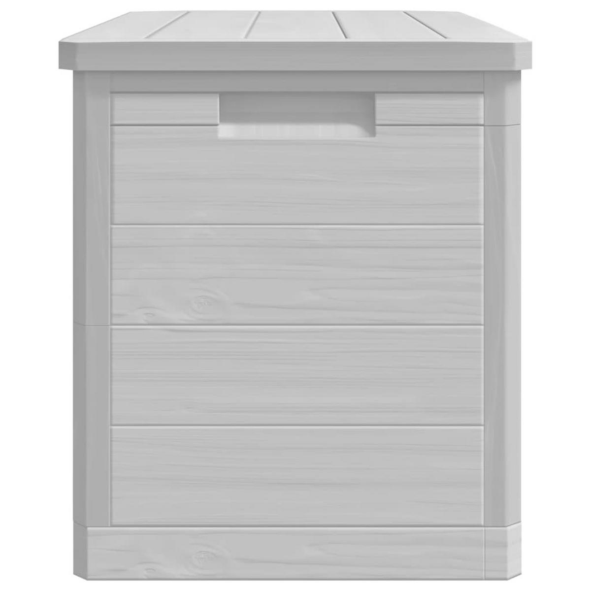 OUTDOOR-KISSENBOX Grau 77,5/44,5/53 Cm Polypropylen - Grau, Kunststoff (44.5/53/77.5cm) - vidaXL