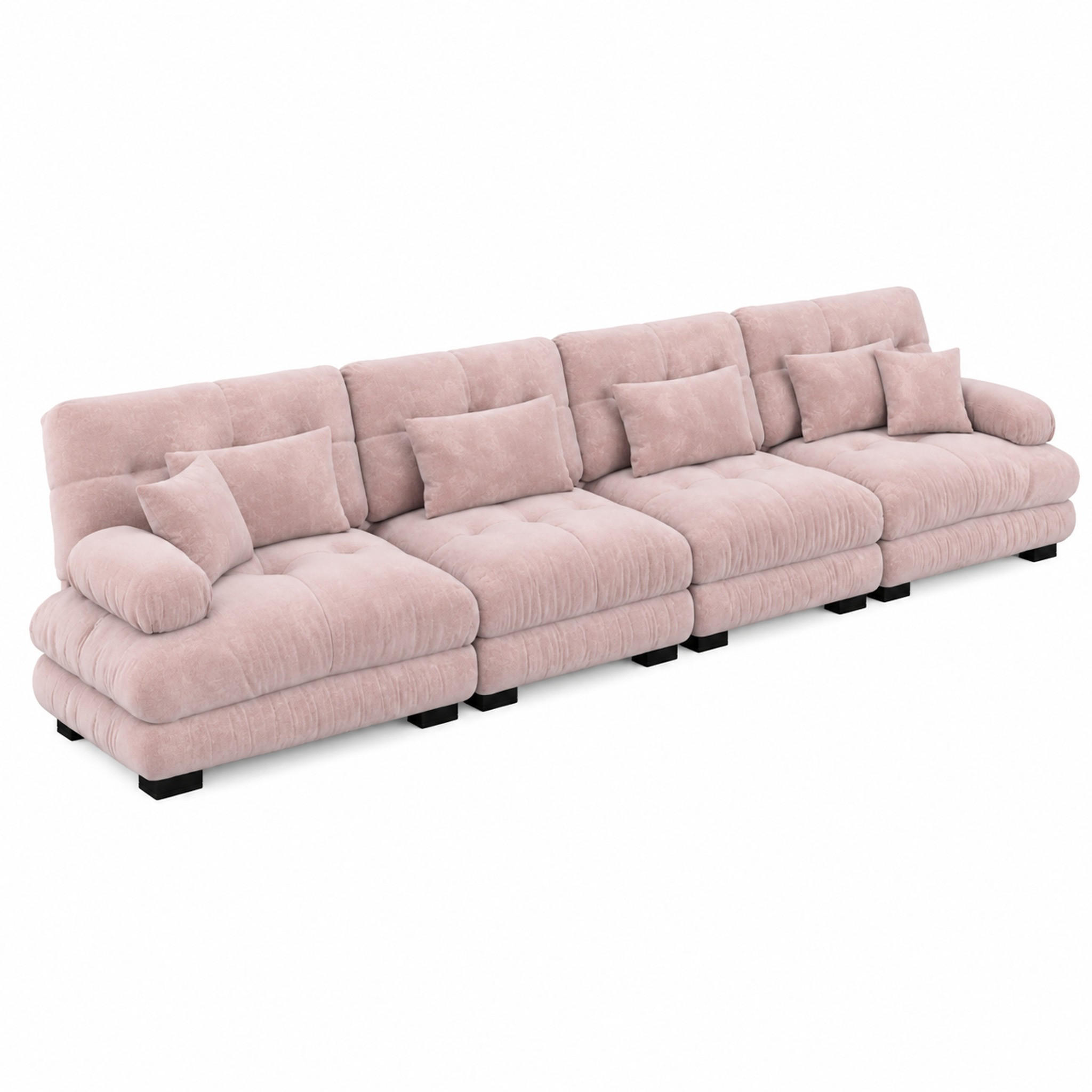 Meubliv Sofa Pink 77x81x406 cm