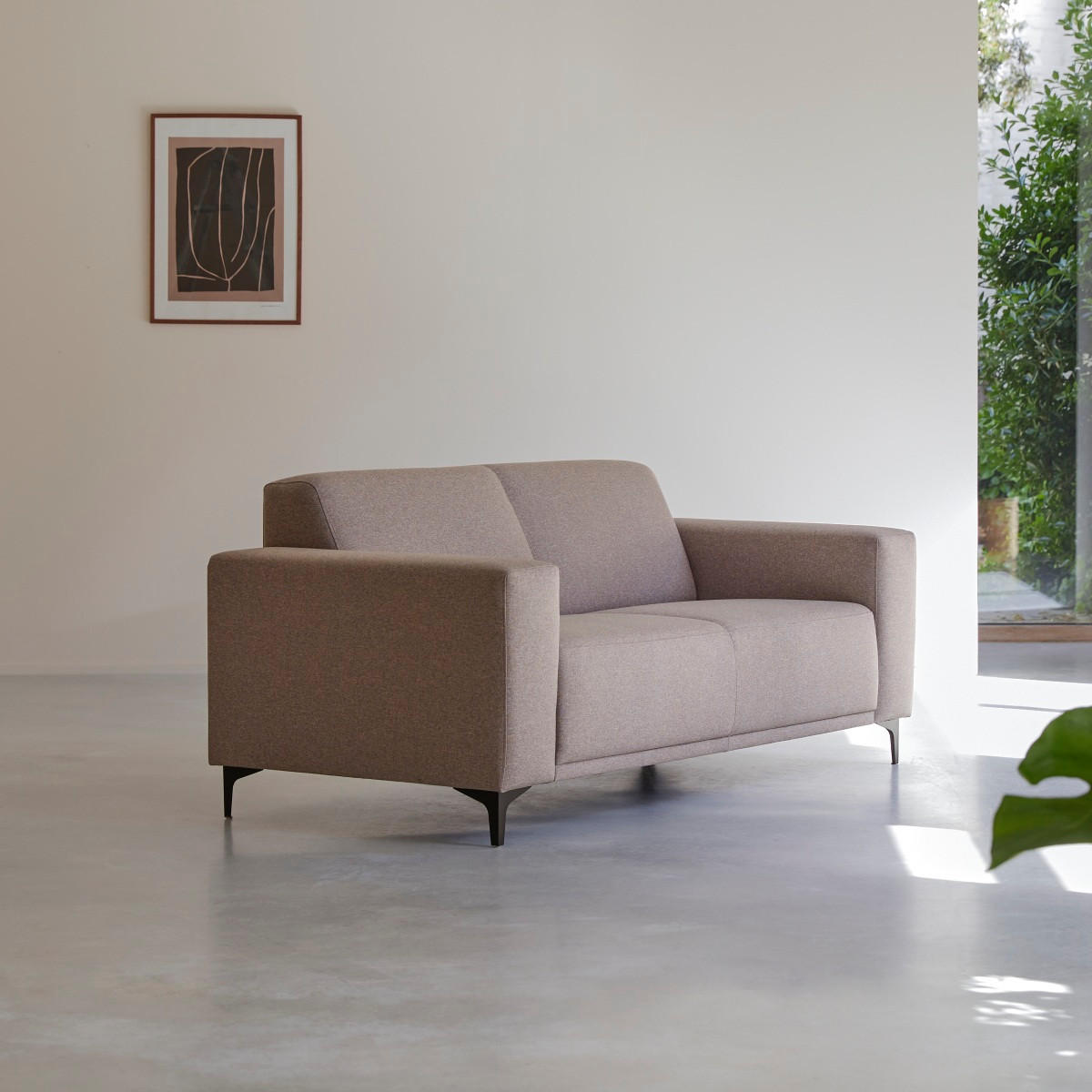 SOFA Lars Grau aus Stoff - Grau, Textil (194/80/90cm) - Tikamoon