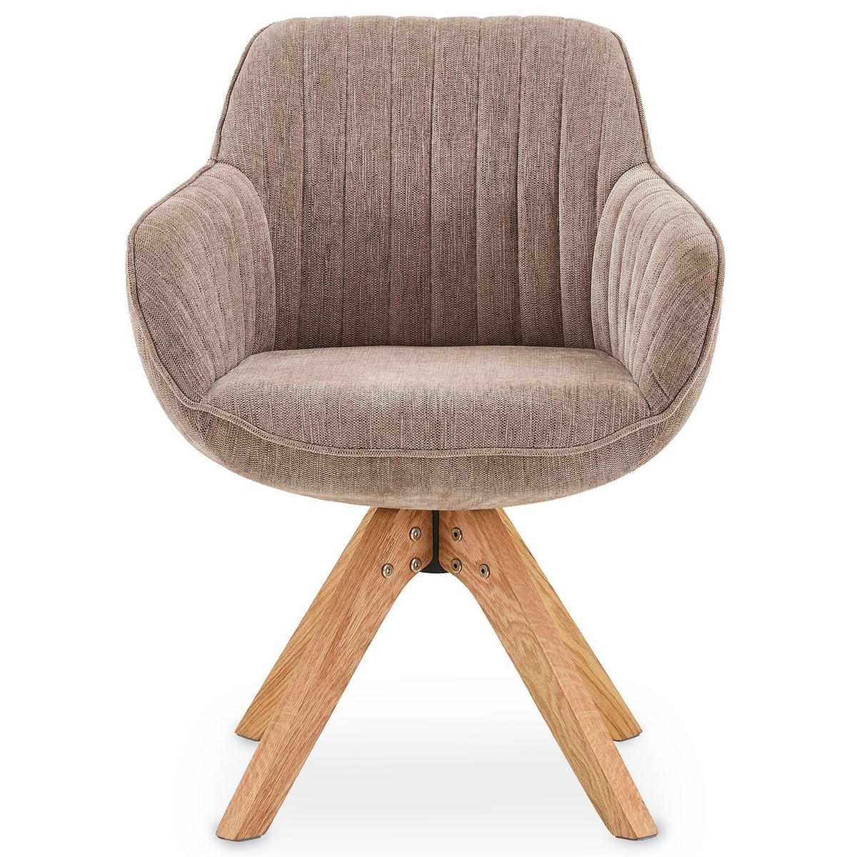 ESSZIMMERSTÜHLE VALENCIA 2er-Set greige - Greige, Textil (62/83/62cm) - IDIMEX