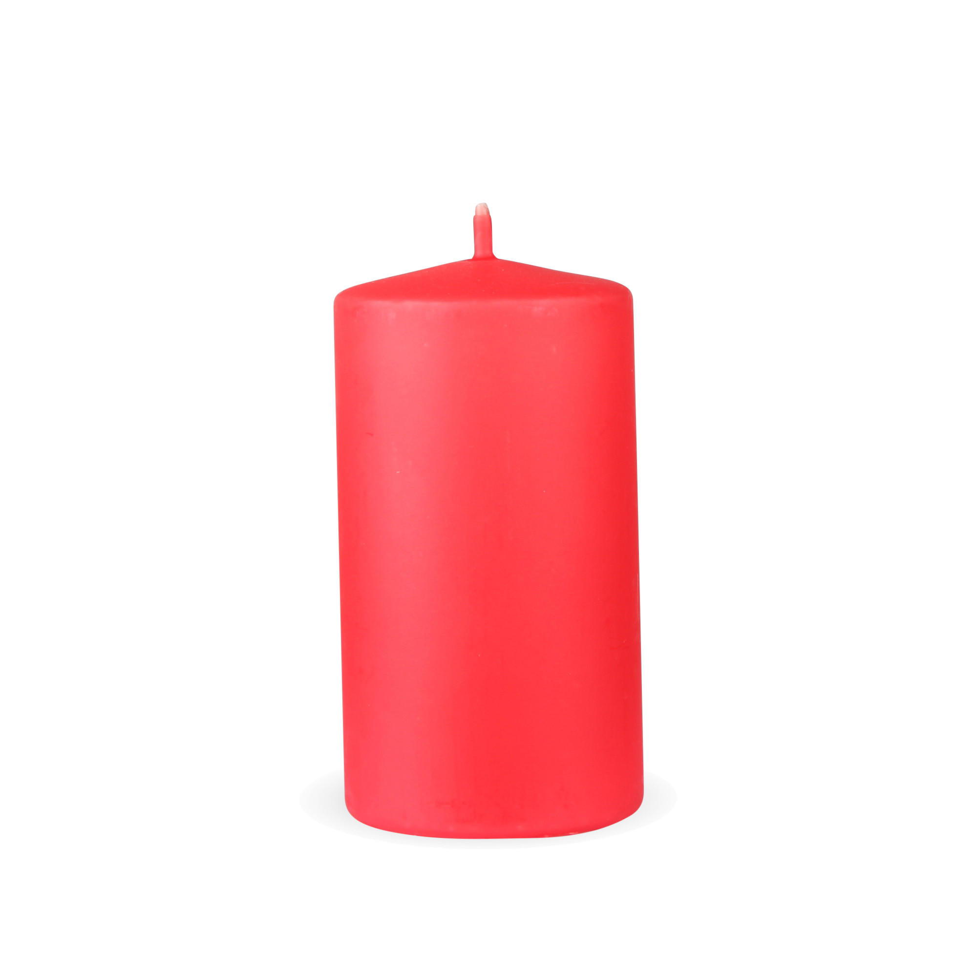 HS Candle Stumpenkerze Rot 12 cm