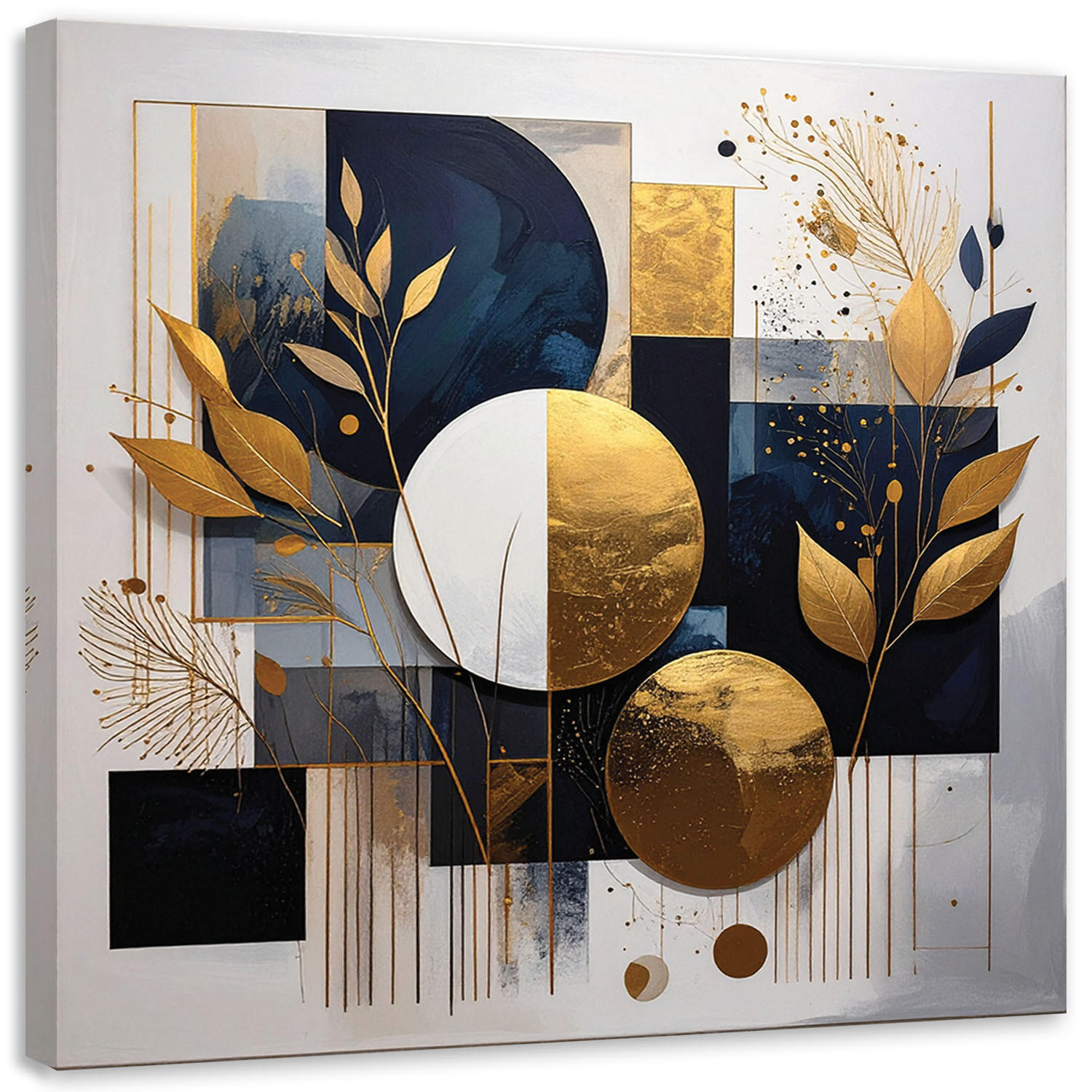 Feeby Leinwandbilder, Gold 30x30 cm