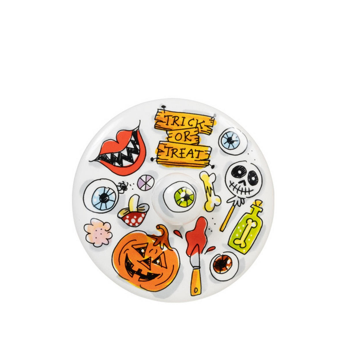 VORRATSDOSE Halloween in Bunt - 13cm - Multicolor, Keramik (14/13/14.3cm) - Blond Amsterdam