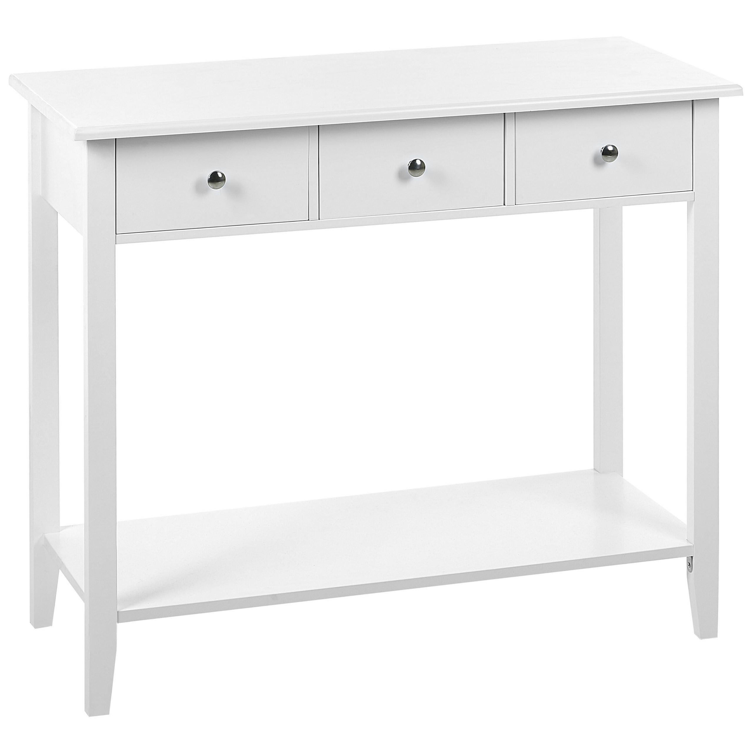 KONSOLENTISCH weiß mit 3 Schubladen Galva - Weiß, Holzwerkstoff (40/90/75cm) - Beliani
