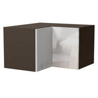 ECKHÄNGESCHRANK Essen W12/60/36 Weiß Hochglanz / Lava Matt 60 / 60 / 36cm - Dunkelgrau/Weiß Hochglanz, Holz/Holzwerkstoff (60/36/60cm) - Feldmann-Wohnen