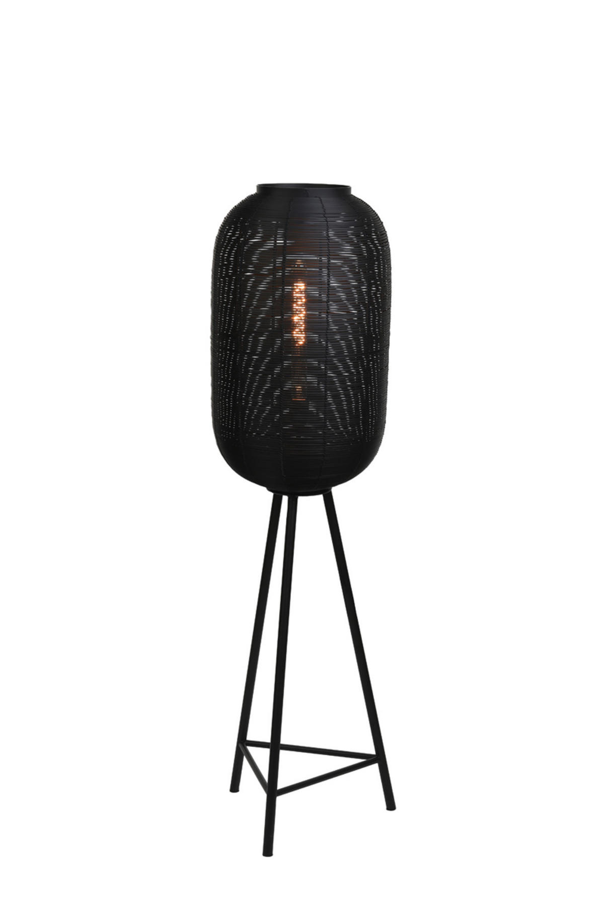 STEHLEUCHTE Tomek Schwarz Ø35/136 cm - Schwarz, Metall (35/35/136cm) - Light & Living