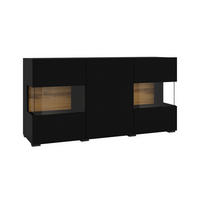 SIDEBOARD Glora Schwarz und Holz - Schwarz, Holzwerkstoff (120/62/35cm) - Petits-meubles