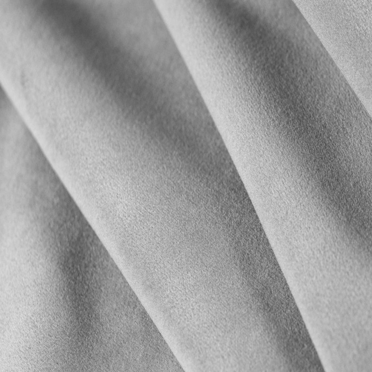 ECKSOFA Valencia L Form Samtstoff Hellgrau - Hellgrau, Textil (229/229cm) - Sofa Dreams