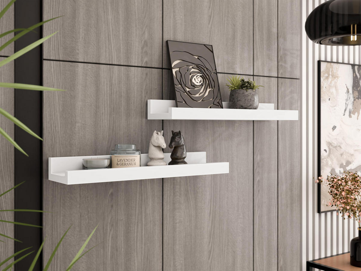 WANDBOARD Maelio - Weiß, Kunststoff (45/10/10cm) - MIRJAN24