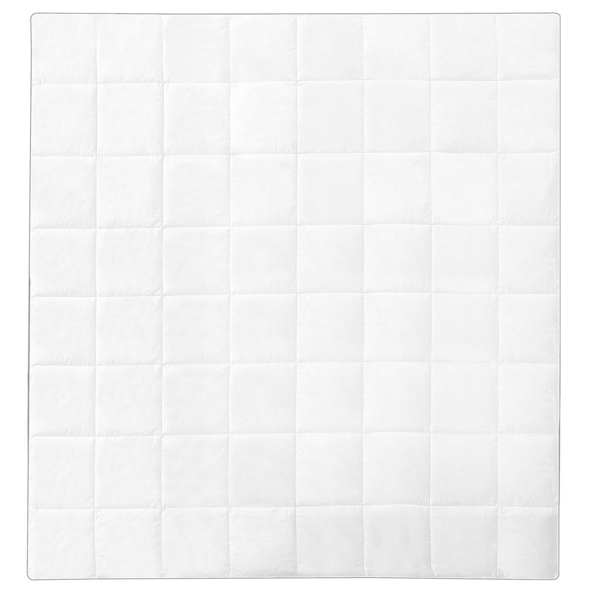 PŘIKRÝVKA Dvouvrstvá Mikrofaser 4sezónní 220/240 cm Teleno - bílá, textil (240/200cm) - Beliani