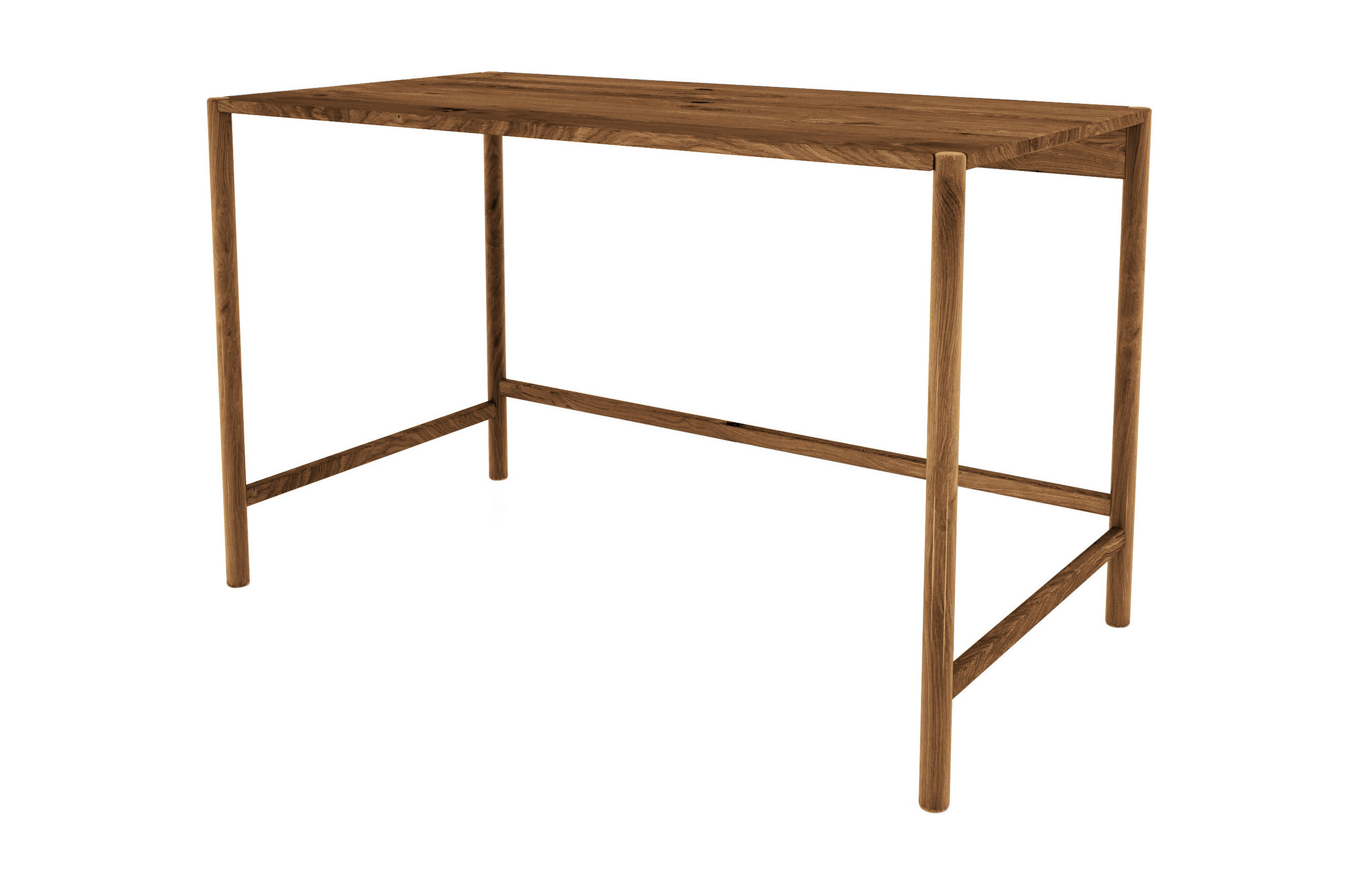 SCHREIBTISCH INA Wildeiche - Alteiche, Holz (65/120/75cm) - byoak