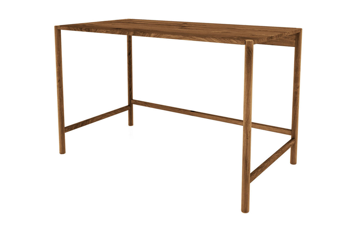 SCHREIBTISCH INA Wildeiche - Alteiche, Holz (65/120/75cm) - byoak