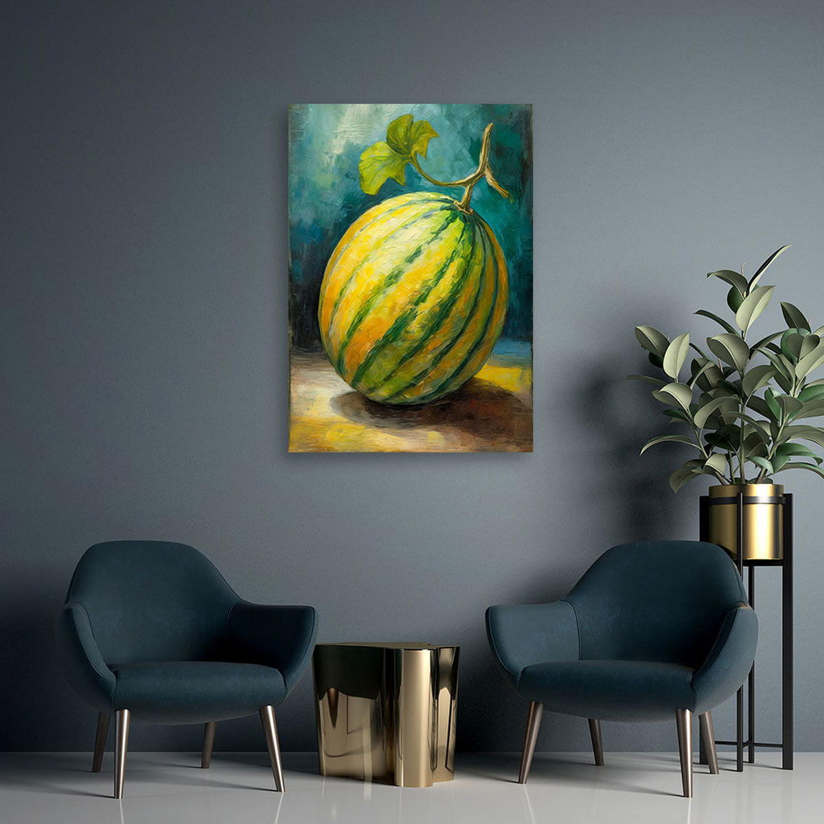KUNSTDRUCK Grün 40/60 cm - Grün, Textil (40/60cm) - KUNSTLOFT