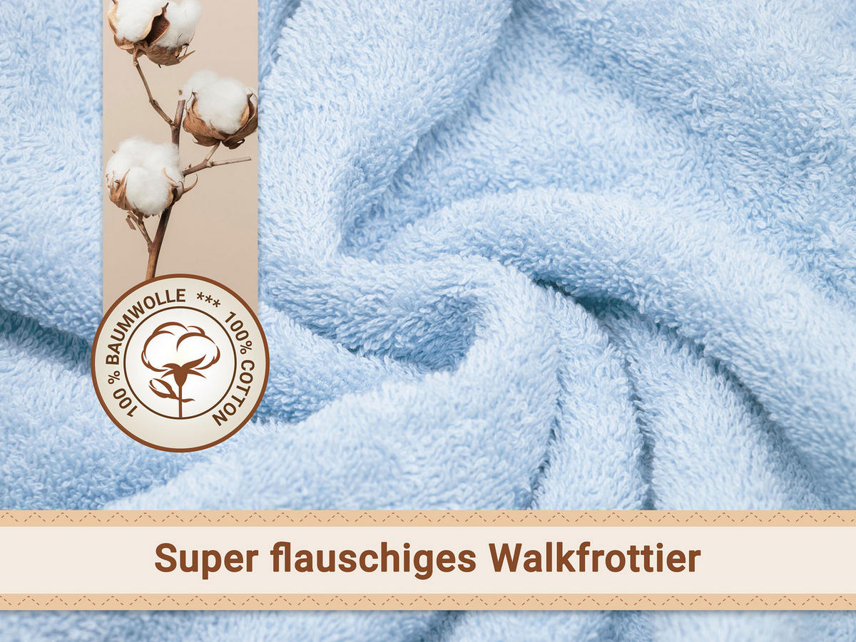 HANDTÜCHER, 100x100 cm, 100% Baumwolle, Blau - Hellblau, Textil (100/100cm) - Zollner