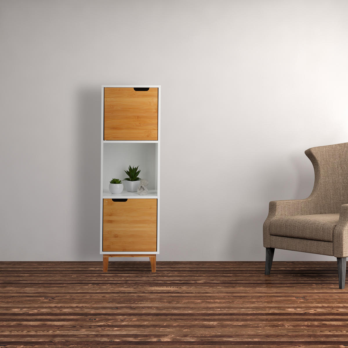 STANDREGAL - Multicolor, Holz/Holzwerkstoff (32/101/30cm) - Relaxdays