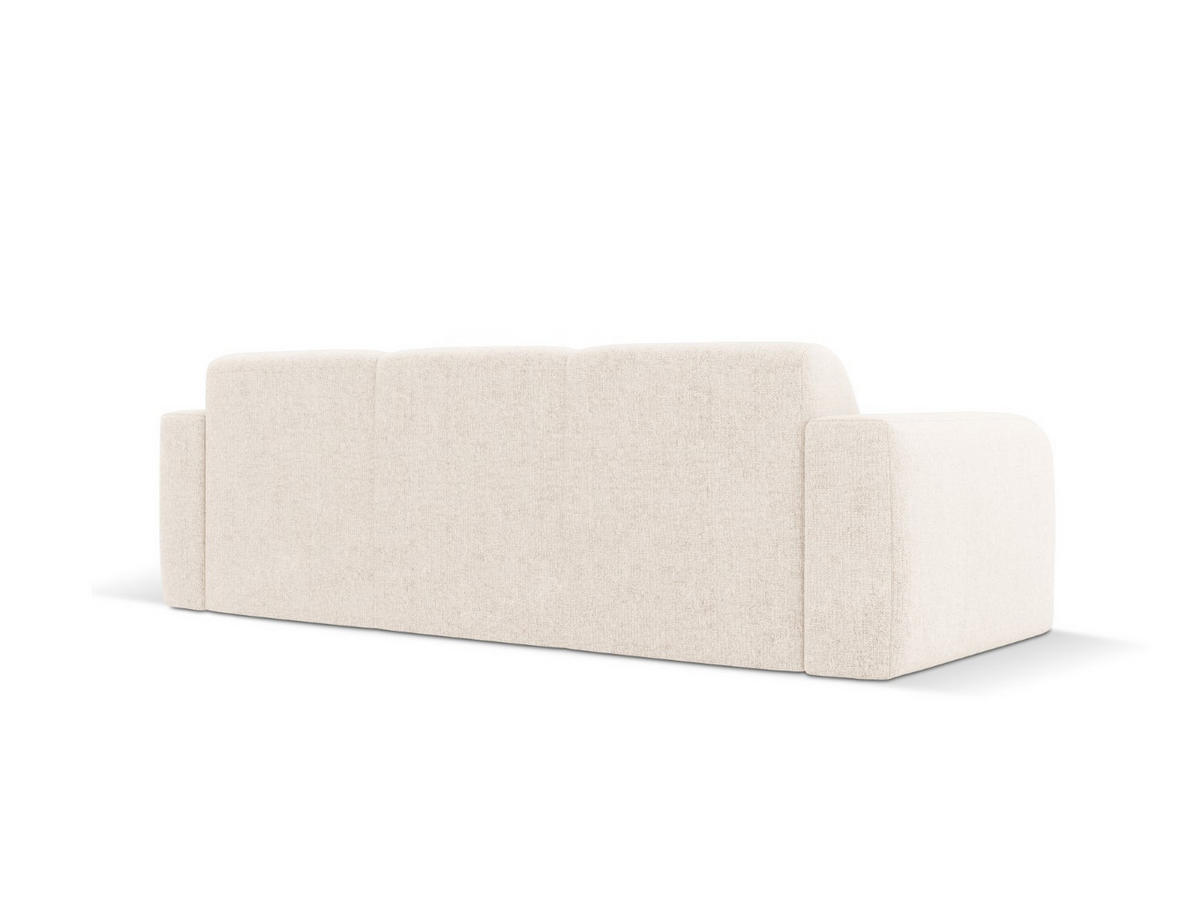 SOFA Molino aus Chenille-Stoff leichtes beige 3 Sitzplätze - Creme, Textil (95/72/235cm) - Micadoni