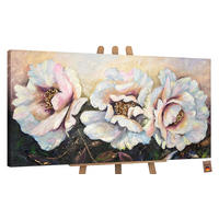 GEMÄLDE Pfingstrosen auf Keilrahmen 160x80 cm - Multicolor, Holz (160/80cm) - YS-art gallery