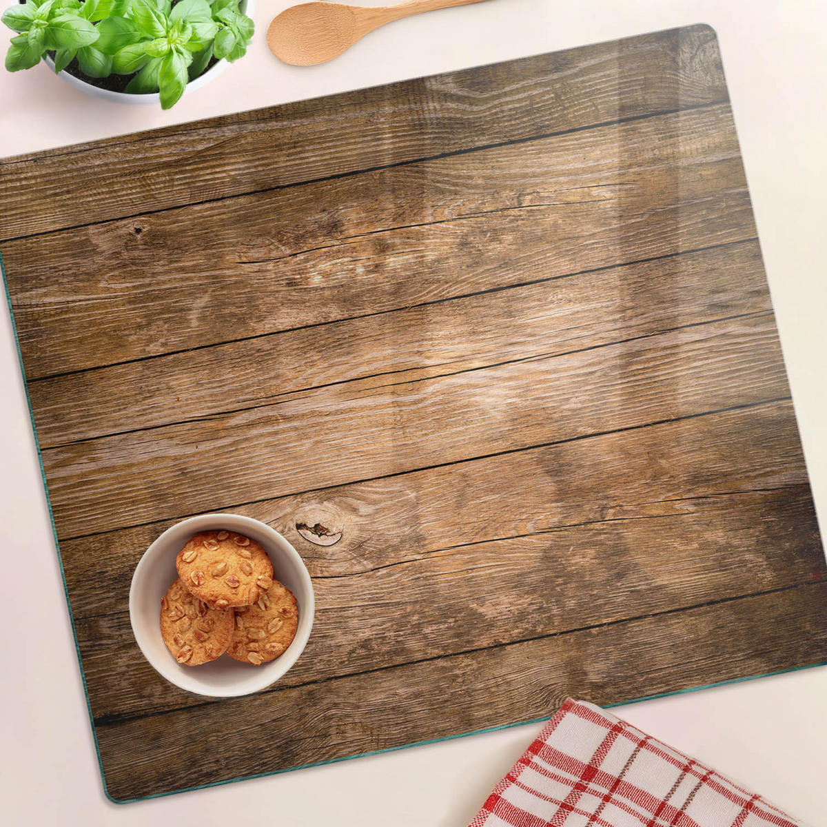 GLASPLATTE 60x52 cm Holz - Braun, Glas (60/0.4/52cm) - TULUP