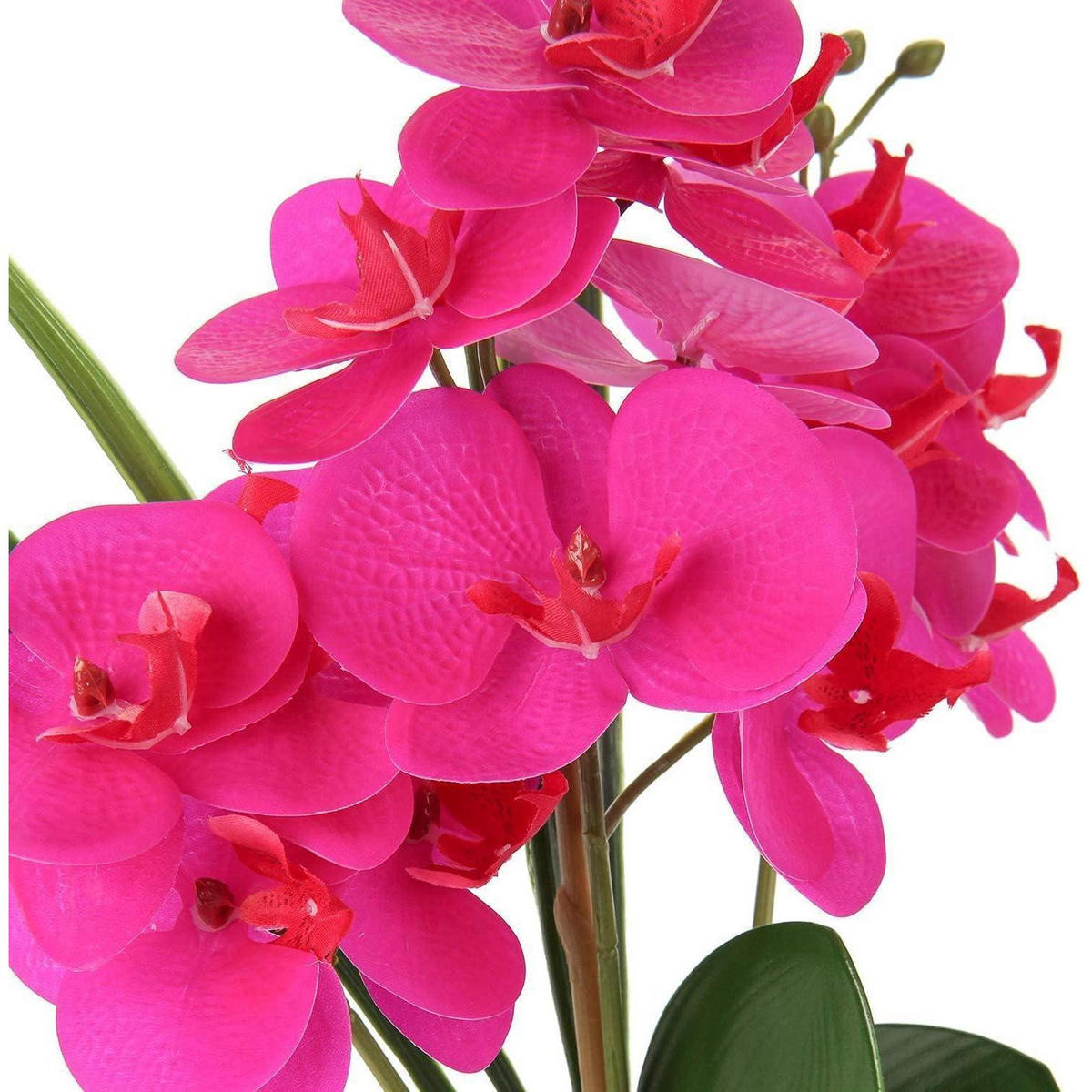 KUNSTBLUME Orchidee Phalaenopsis Lila 49 cm - Lila, Keramik (17.5cm)