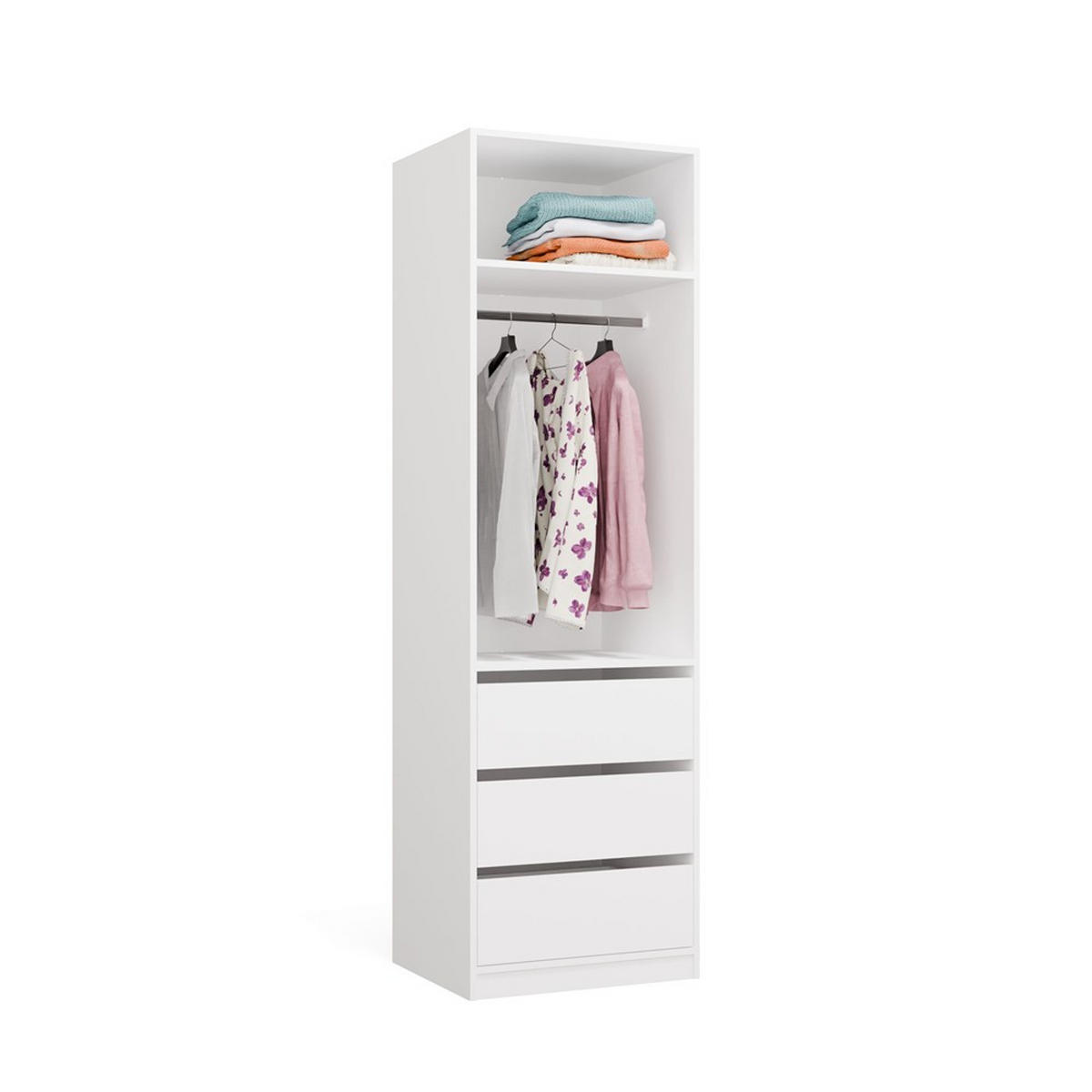 GARDEROBSSKÅP Vit 260/250/50 - Vit, Träbaserade material (260/250/50cm) - RAUMHIRSCH FURNITURE