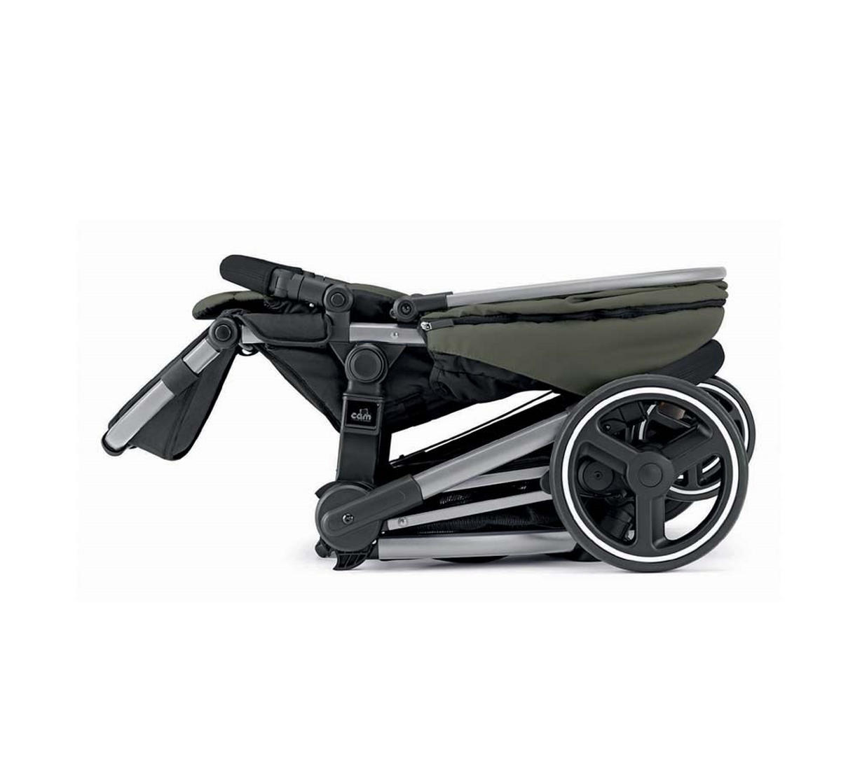 KOMBI-KINDERWAGEN Next Evo 3-in-1 inkl. Auto-Babyschale und faltbare Wanne - Grün, Kunststoff (1090/530/675cm) - Cam il Mondo del Bambino S.p.A.