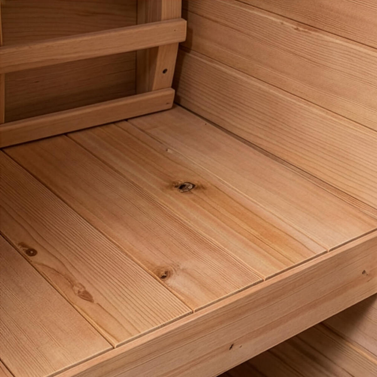 INFRAROTKABINE SONORA S - 90 x 90 cm für 1 Person - Naturfarben, Holz (90/190/90cm) - Home Deluxe