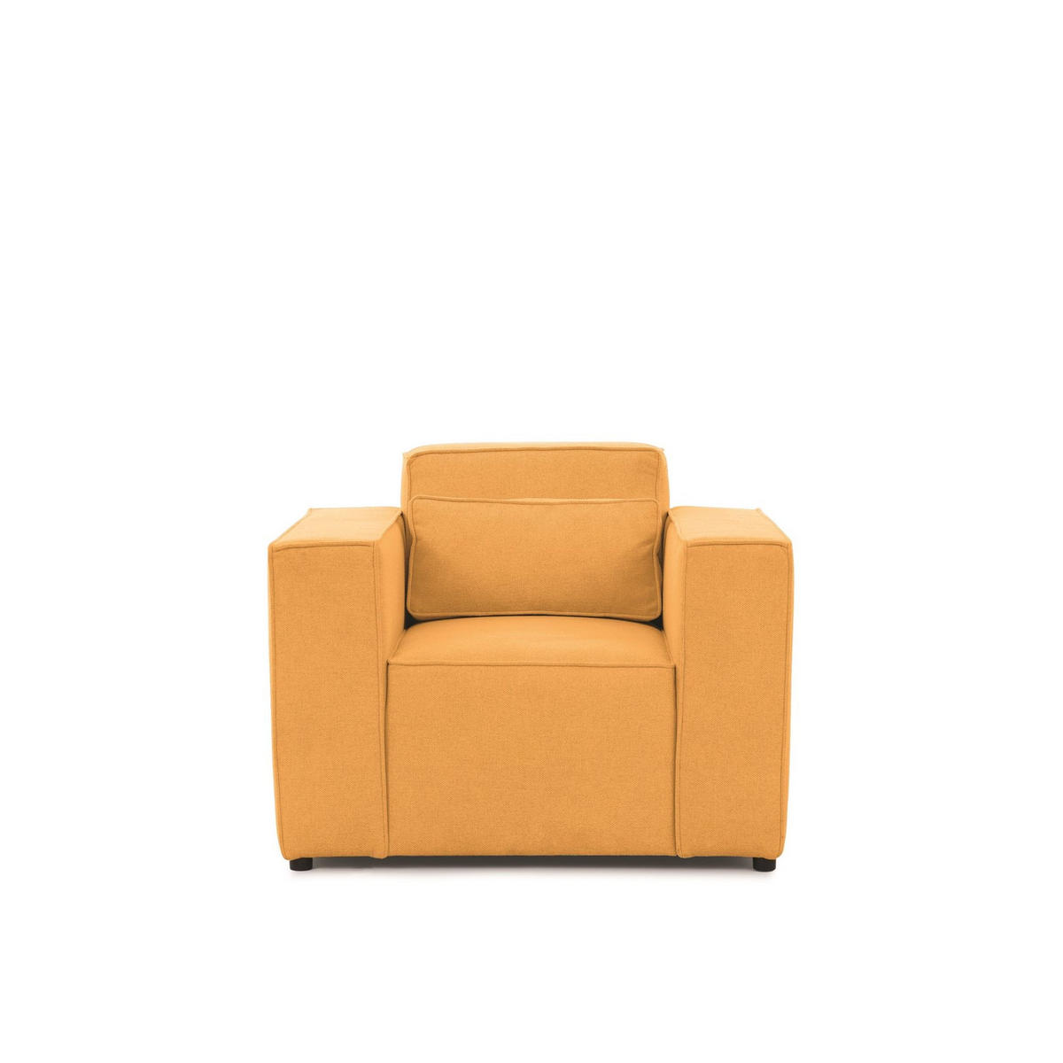 SESSEL Waldo In Brooklyn - Currygelb, Holzwerkstoff/Textil (101/80/92cm) - Fun Möbel