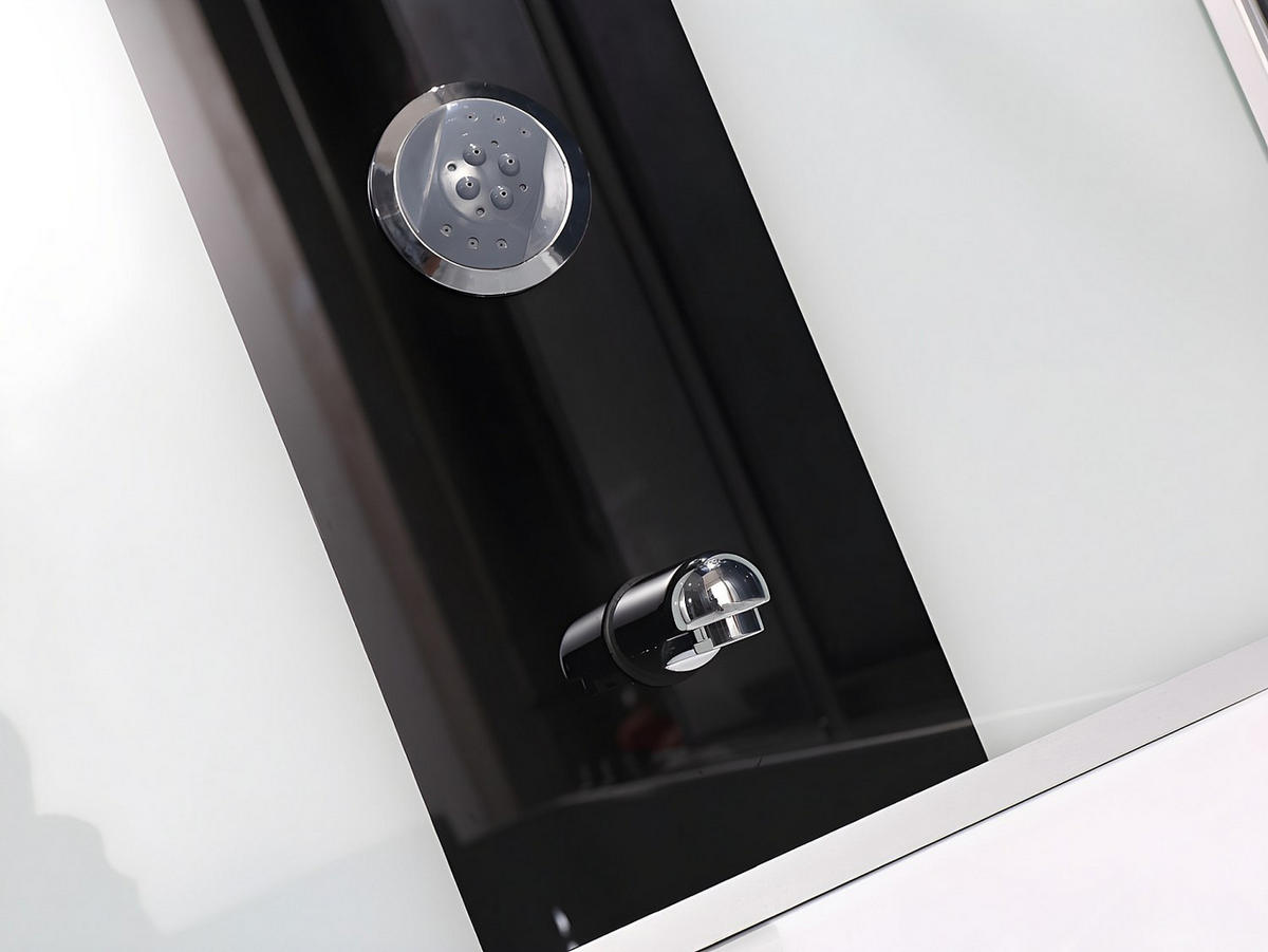 DUSCHBADEWANNE - 1 Person - Glas, Acryl - Grau, Weiß - Grau, Glas (150/215/75cm) - Vente-Unique