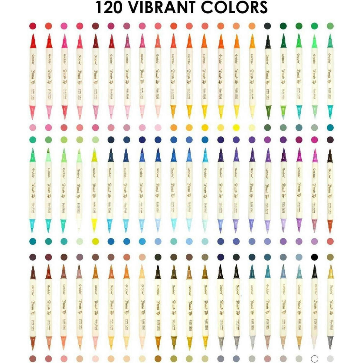 ACRYLSTIFTE 120er Set Doppelspitze Pinselstifte - Multicolor, Kunststoff (4/30.5/18.5cm)