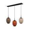 HÄNGELEUCHTE Echos 3-flammig Mehrfarbig Ø 25cm - Multicolor/Schwarz, Glas (25/25/28cm) - s.luce