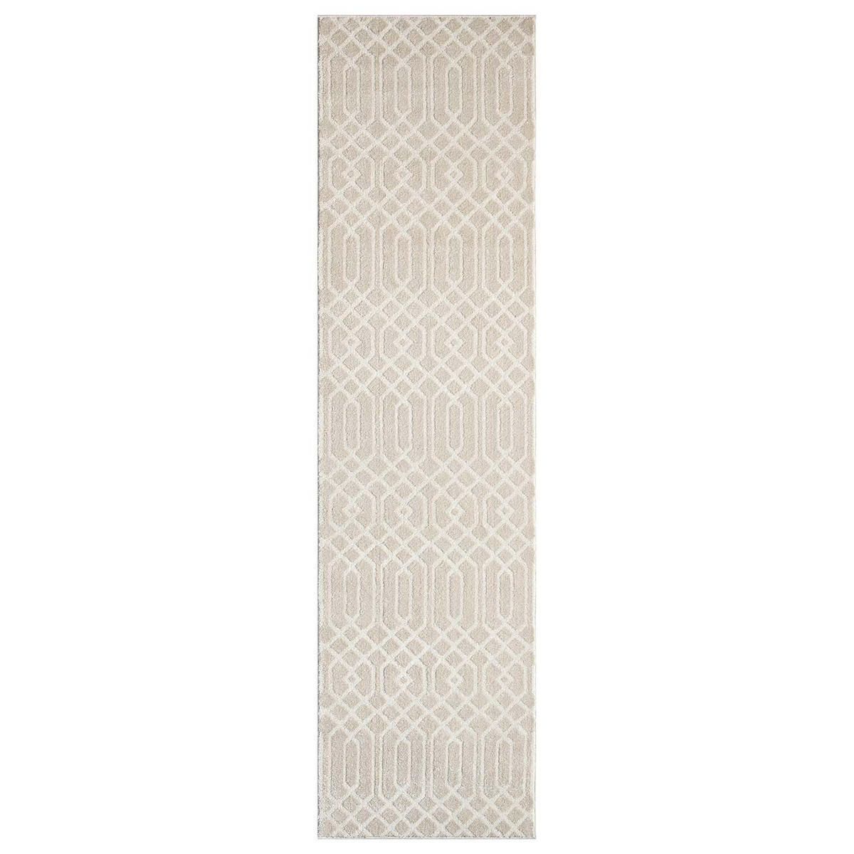 KURZFLOR-TEPPICH Flair 138 Beige 80x300 cm - Beige, Textil (80/300cm) - carpet city