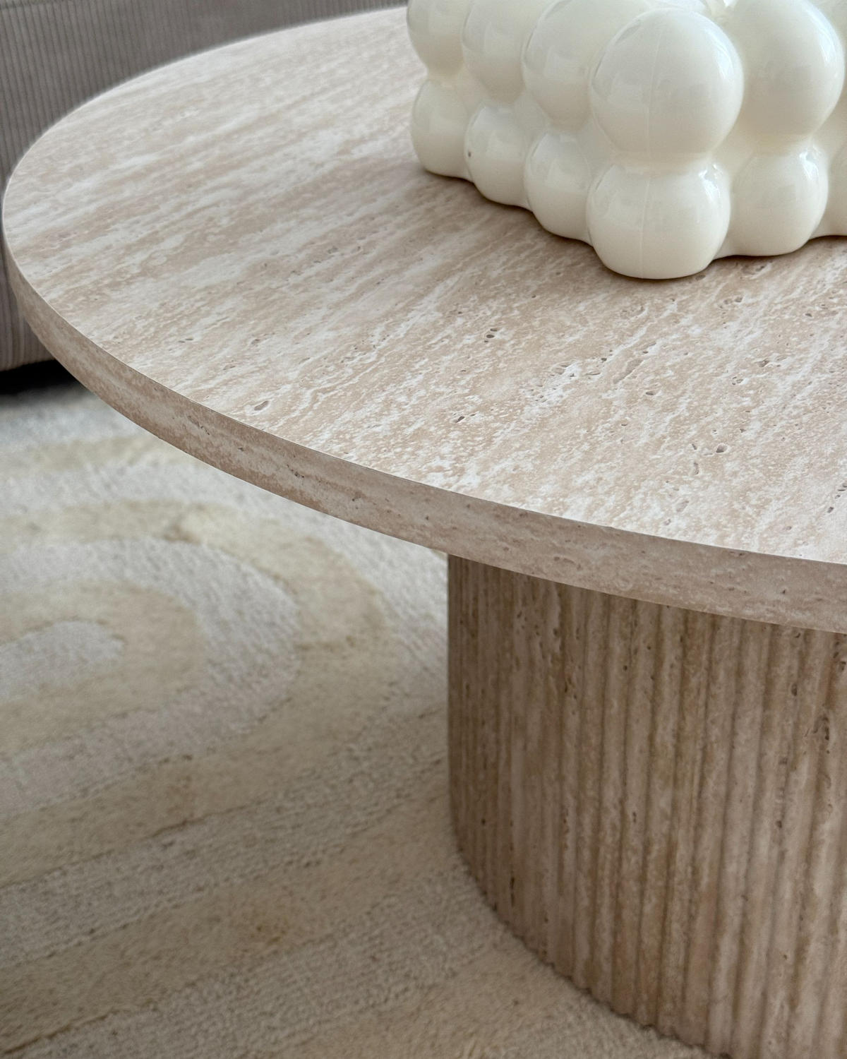 COUCHTISCH Beige Ammon - Beige, Holzwerkstoff (80/80/38cm) - Beliani