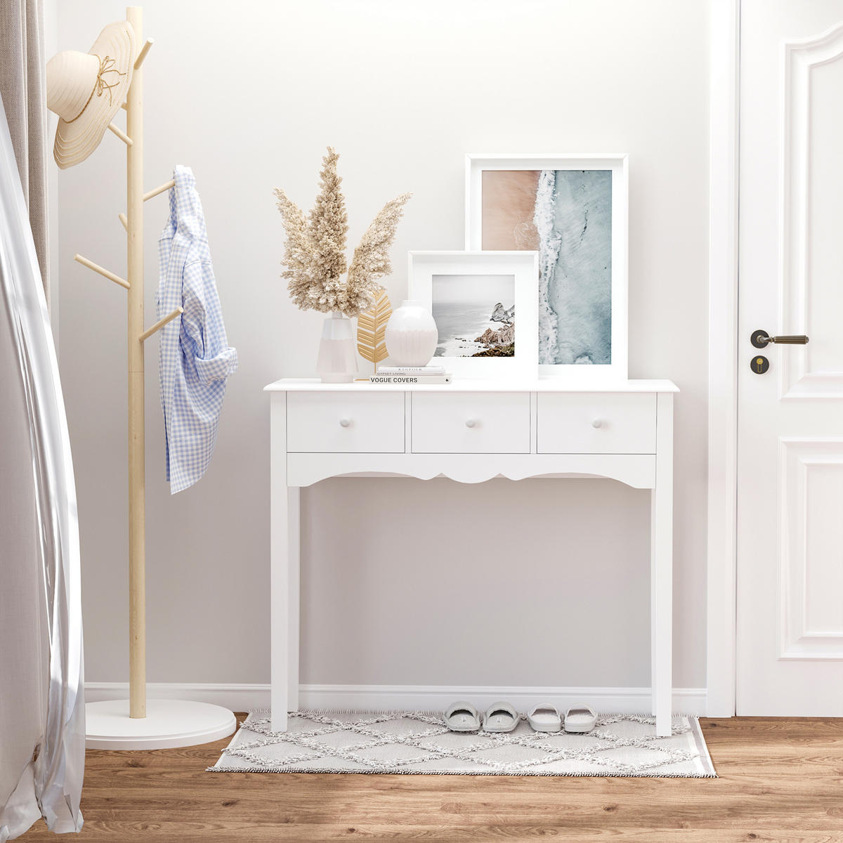 KONSOLENTISCH Weiß MDF 1 Stück - Weiß, Kunststoff (100/32/85cm) - GiPP