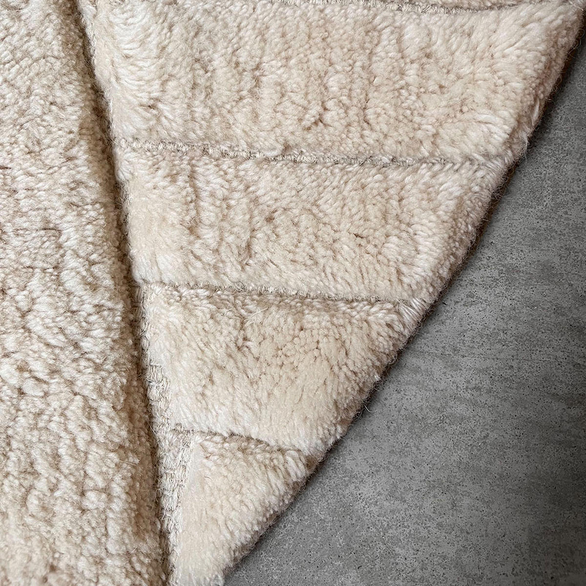 WOLLTEPPICH Oval Funky cremefarben 160 x 240 - Weiß, Textil (160/240cm) - Malagoon