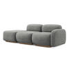 3-SITZER SOFA Links Bouclé Stoff Beige - Greige/Beige, Holz/Textil (95/73/258cm) - Makamii
