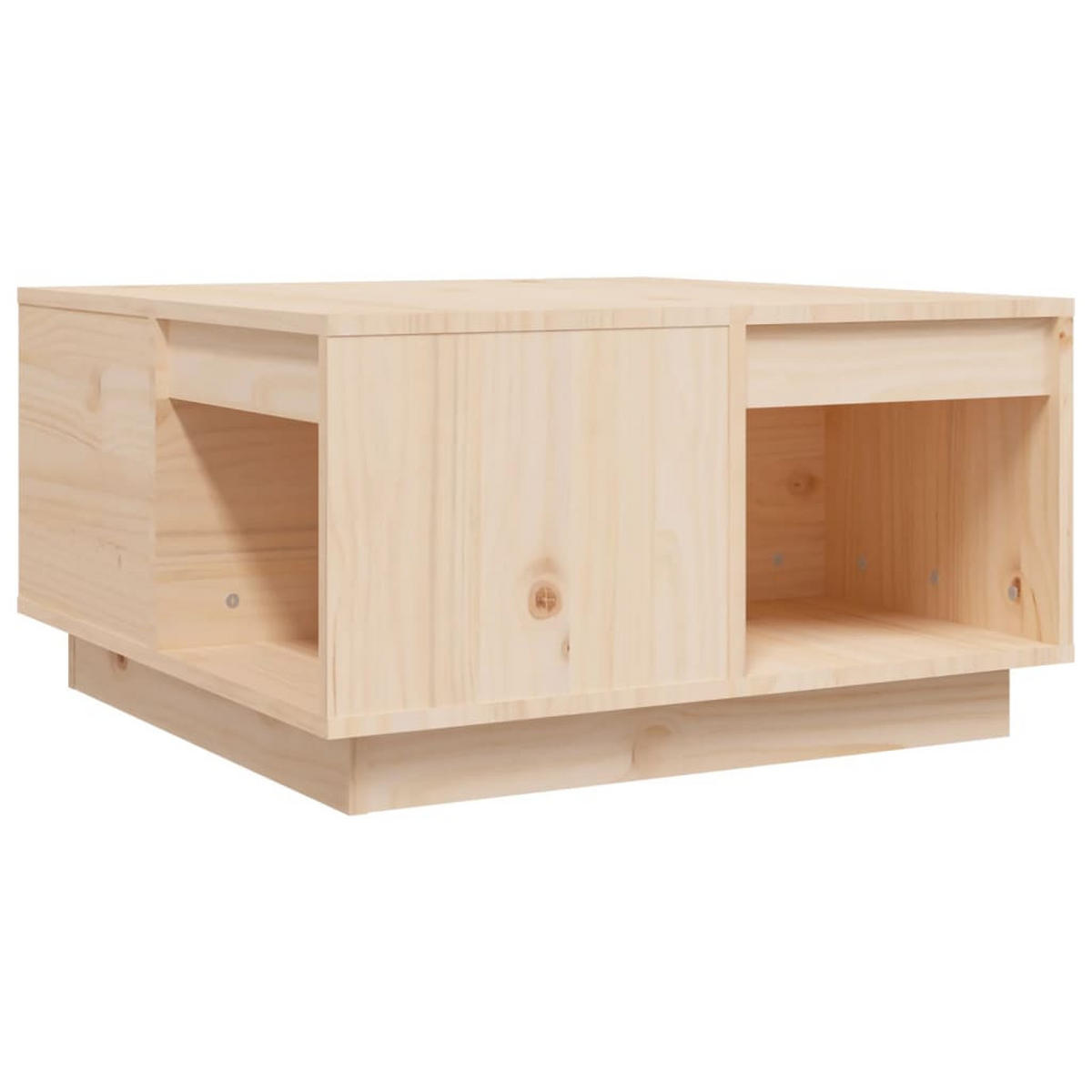 COUCHTISCH 60x61x32,5 cm Massivholz Kiefer - Braun, Holz (60/61/32.5cm) - furnicato