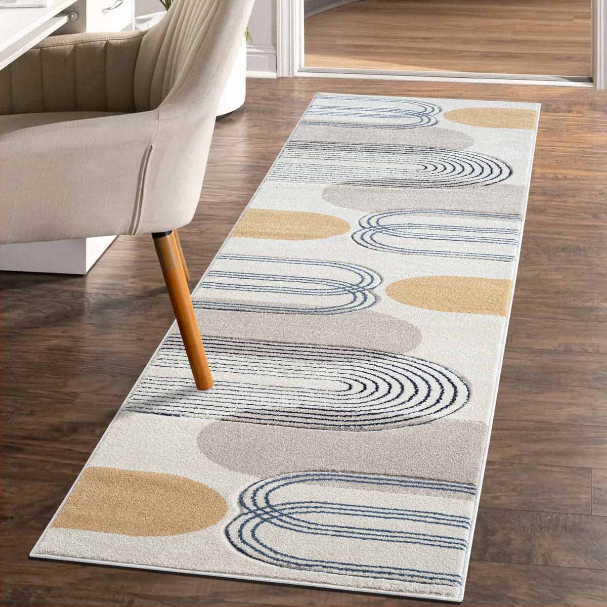 KURZFLOR-TEPPICH Bonito 7157 Beige 80x300 cm - Beige, Textil (80/300cm) - carpet city