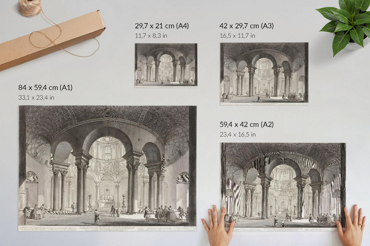 POSTER - 29x21 cm (A4) - Giovanni Battista Piranesi - Inneres des Grabes - Schwarz, Textil (29.7/21/0.1cm) - TULUP