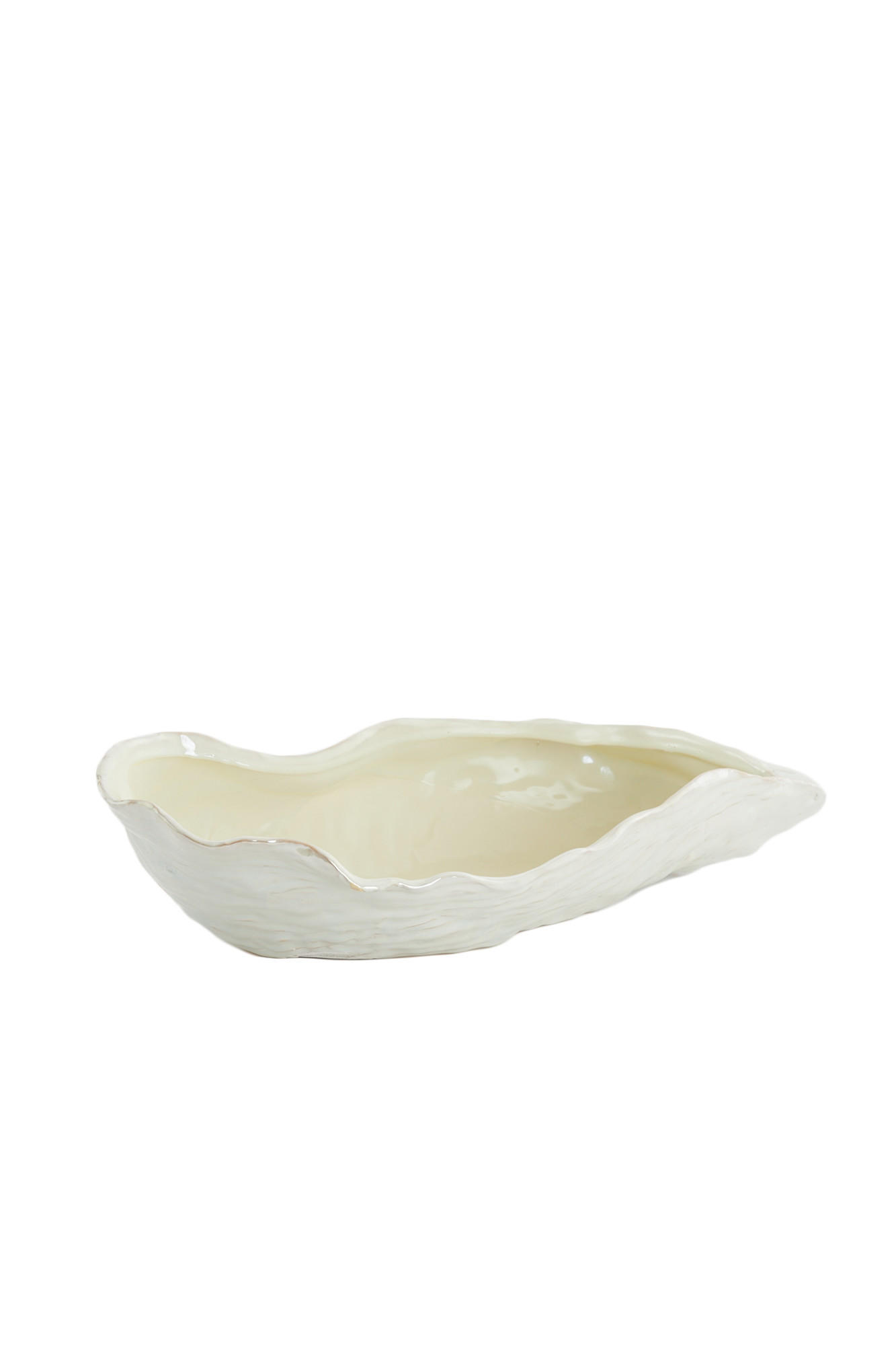 SCHALE Kalako Weiß 41/20,5/10 cm - Weiß, Keramik (10cm) - Light & Living