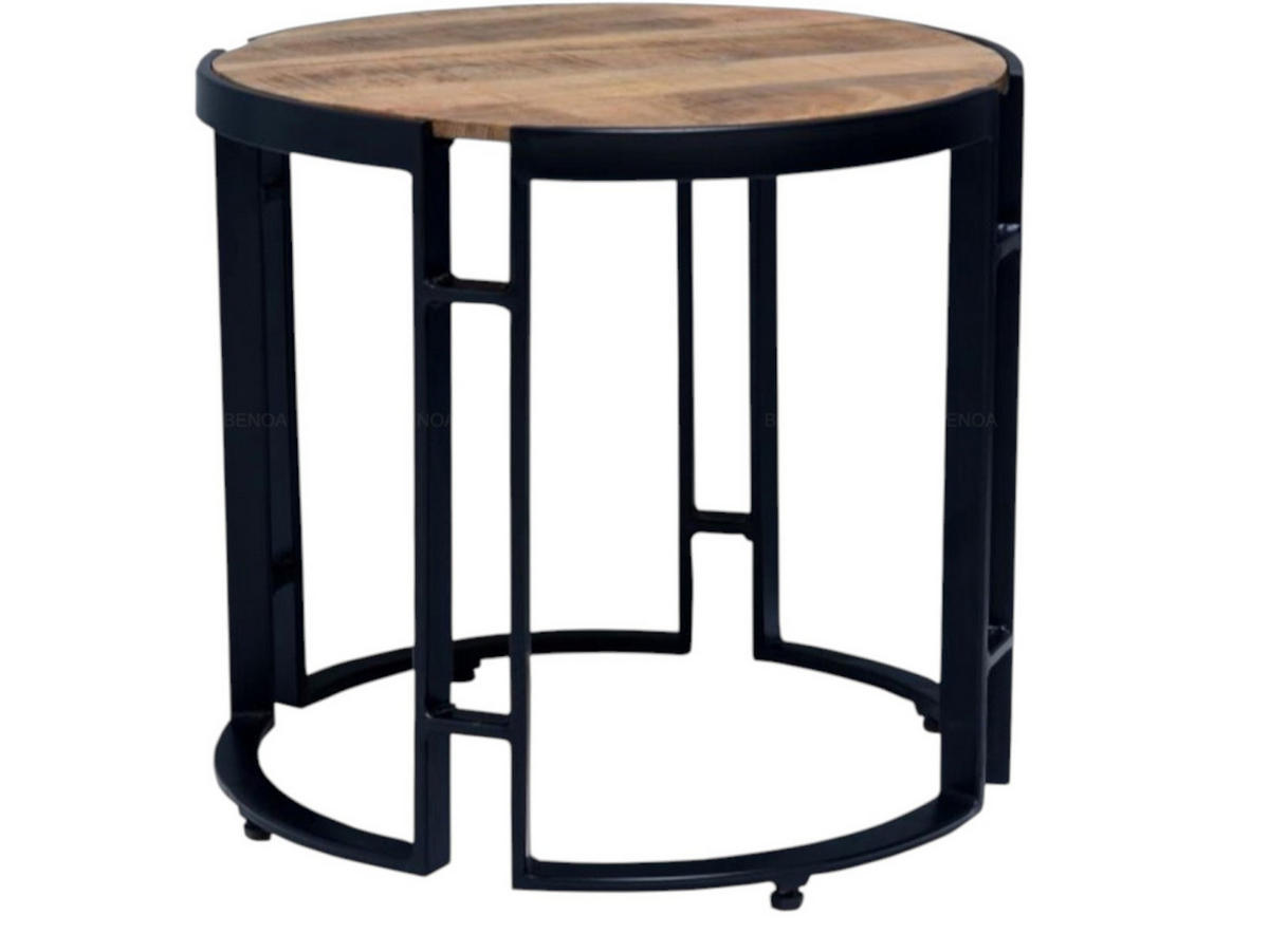 COUCHTISCH Nadine Mangoholz Durchmesser 50 cm Natur - Naturfarben, Holz (50/50/45cm)