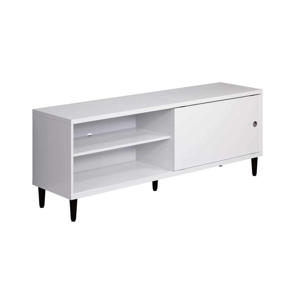 TV TISCH weiß - Weiß, Holzwerkstoff (150/56/40cm) - ebuy24